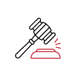 Icono de martillo de un juez