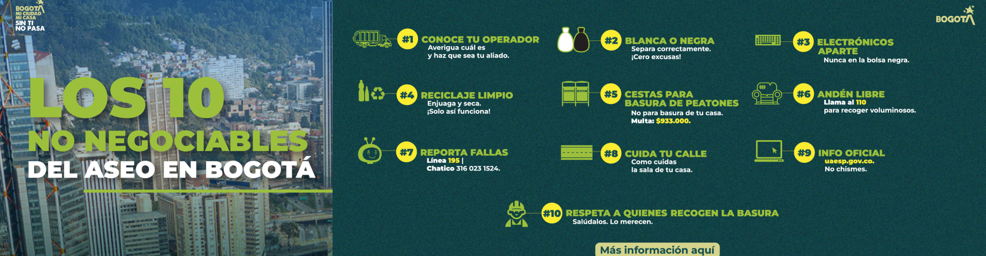 Los 10 no negociables del aseo
