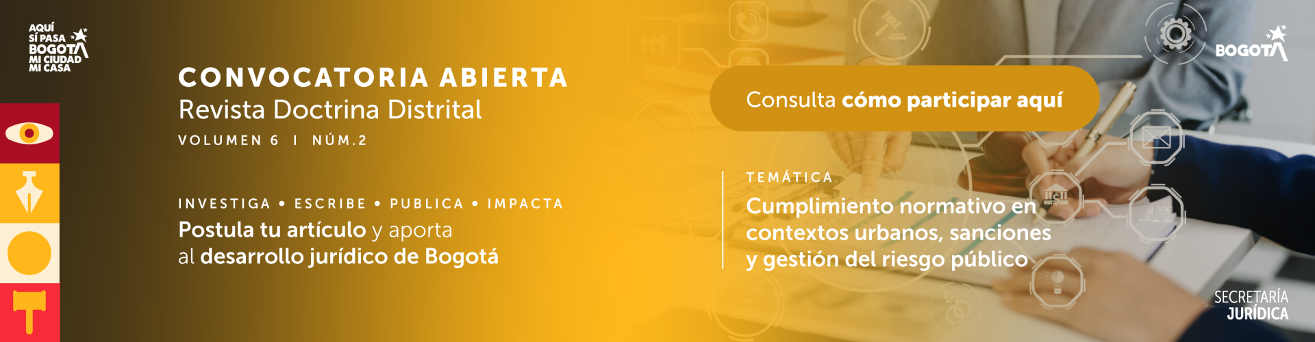 Banner Convocatoria Abierta - Revista Doctrina Distrital