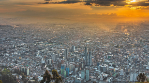 Panorámica de Bogotá con vista desde los cerros orientales